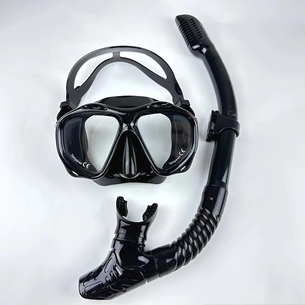 Dual Lens Snorkeling Mask Adults Soft Skirt Scuba Diving Face Mask Anti-Leak Design