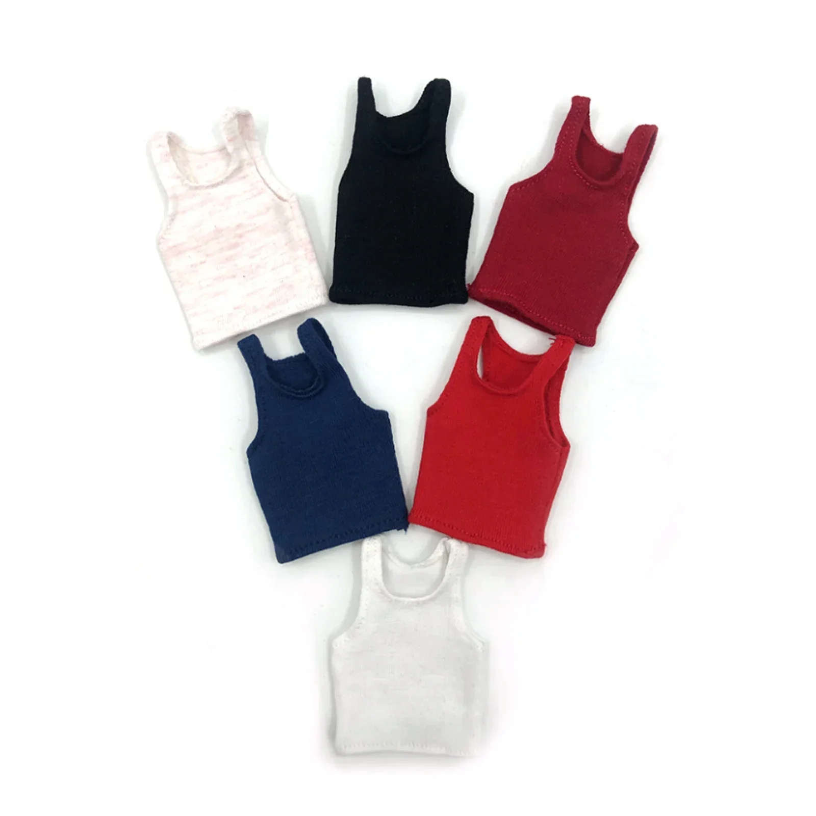 

1/12 Scale Male Solider Vest Tank Top Sleeveless Sportswear Casual Clothes Retro Motorcycle Knit Vest For 6 inch Body Figures