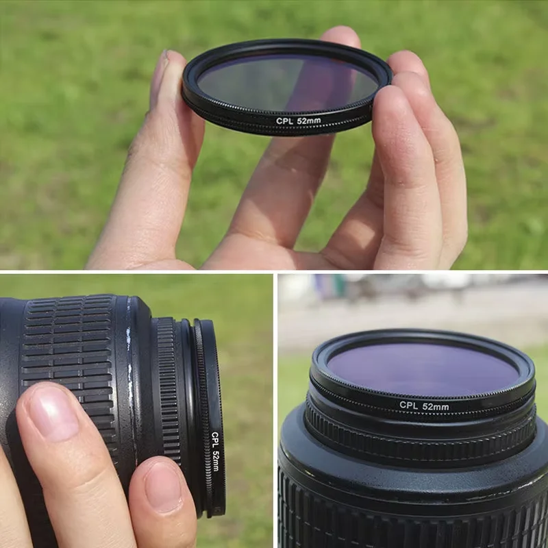 Filtre CPL 52-77mm Polariseur Circulaire pour Objectif