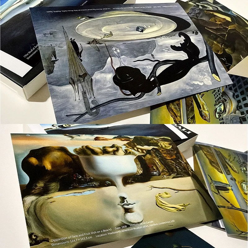 30개/세트 살바도르 달리 아트 엽서 - 클래식 초현실주의 유화 그림 카드, 벽 장 예술적 선물