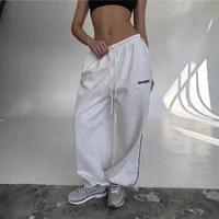 Femmes mode rétro américain pantalon automne printemps nouveau en jambe large rayure pantalon droit Baggy Joggers pantalon décontracté Streetwear 2