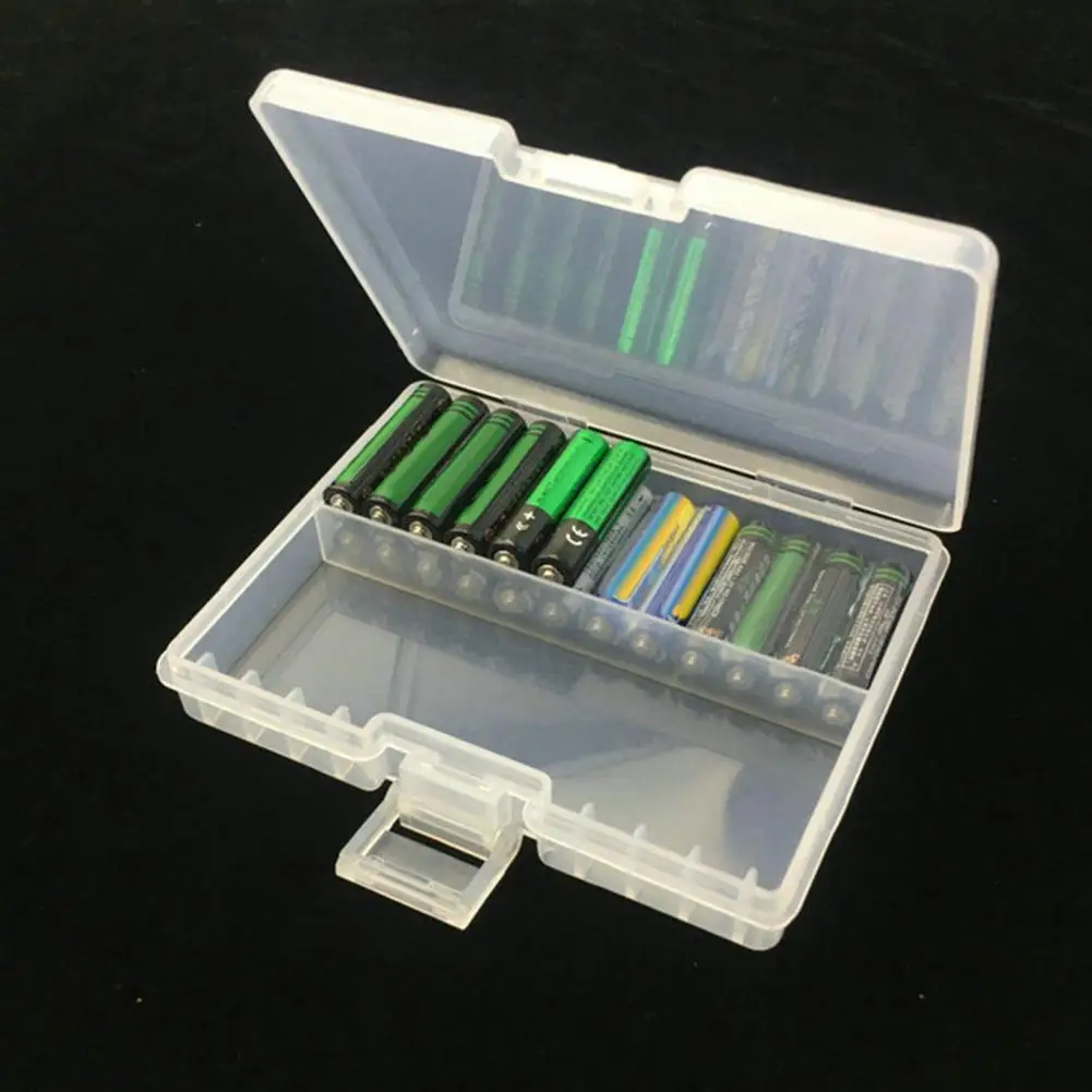 Battery Storage Container  Useful 48Pcs AA AAA Cell Batteries Box Holder Case  Lightweight Battery Storage Box