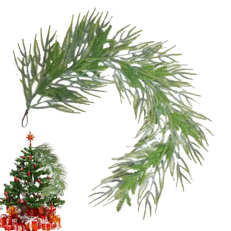 

5Ft Christmas Garland Realistic Pine Garland Cypress Artificial Centerpiece Decor Holiday Mantel Fireplace for home xmas decor