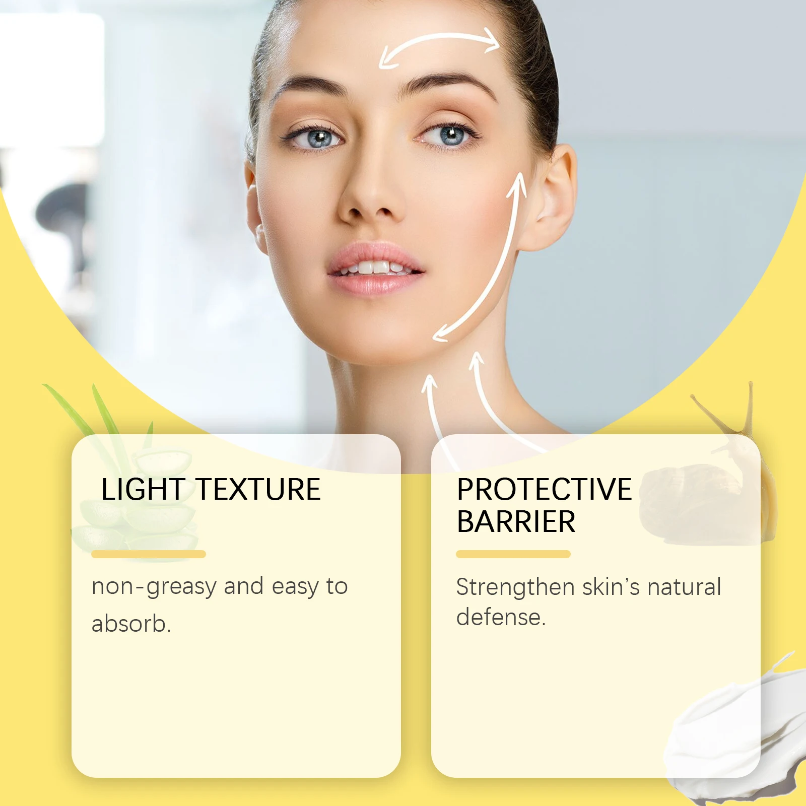Snail Mucin Skin Care Set Fade Fine Lines Repair Tighten Firming Moisturizing Smooth Glow Brightening Facial Essence Gift Box