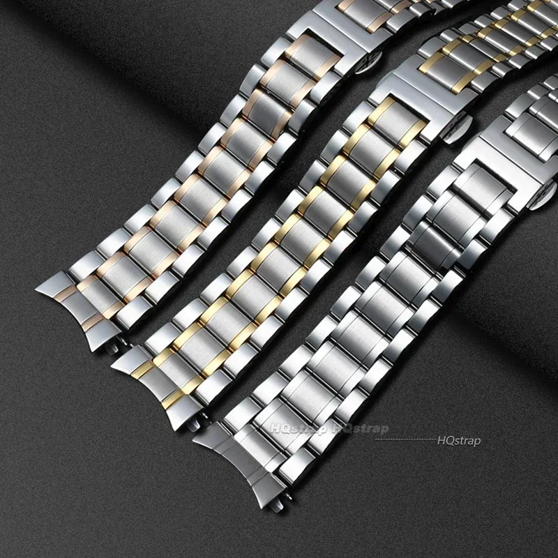 Stainless Steel Watch Strap for Longines Curved End Bracelet Metal thumbnail 4