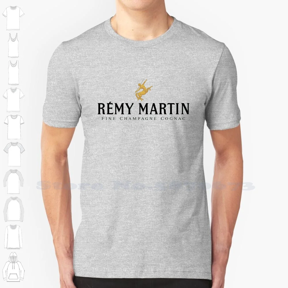 Remy Martin Logo Casual Streetwear Stampa Logo T-Shirt Grafica 100% Cotone Tee