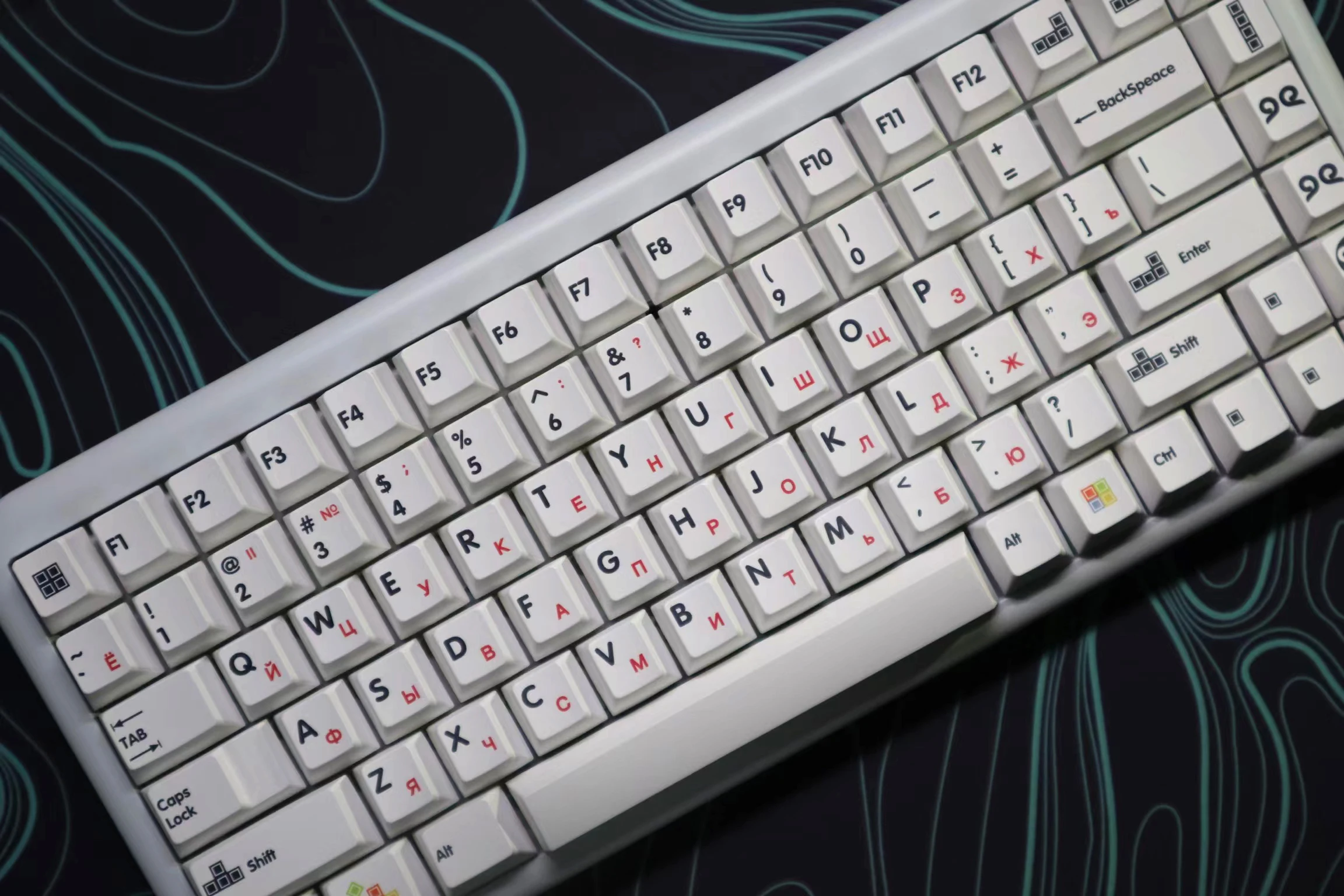 Keycaps Minimalistas para Teclado Mecânico Branco Russo Pbt Sublimação Perfil de Cereja 142 Teclas Teclas Personalizadas - Imagem 5