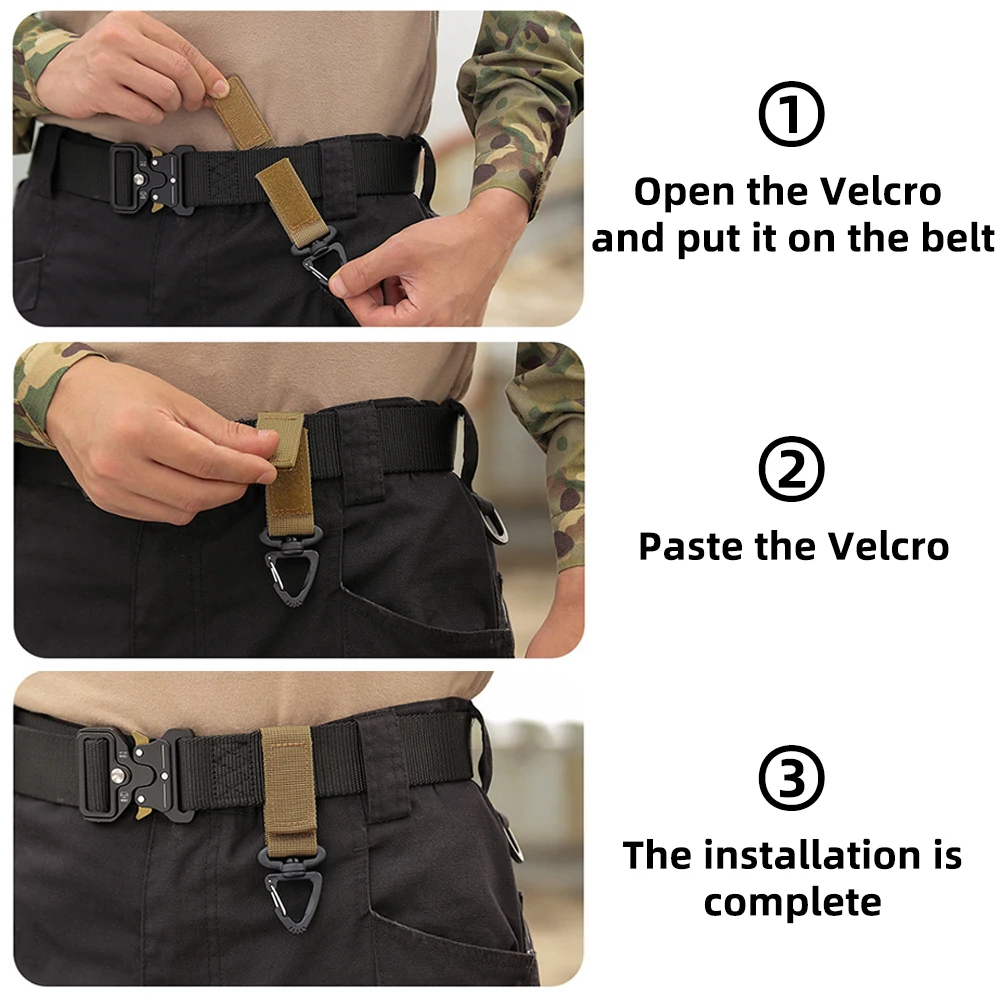 Outdoor Camping Carabiner Nylon Molle Tactical Backpack Key Hook Webbing Buckle System Belt Buckle Hanging carabiner clips carabiner belt clip keychain carabiner tactical buckle