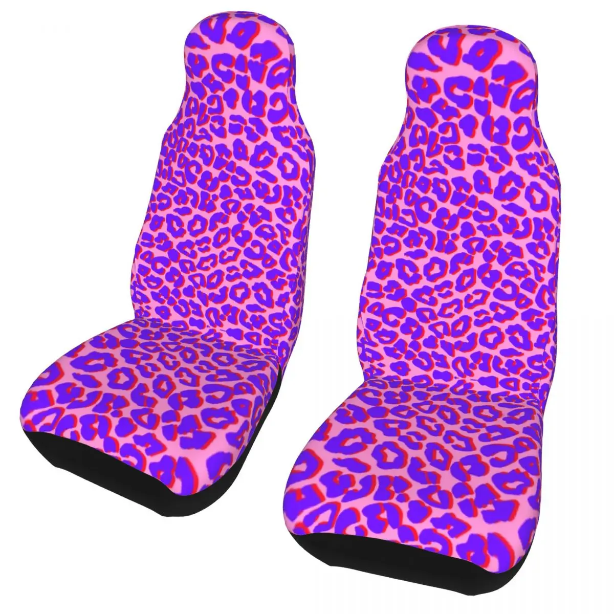 

Leopard Print In Purple Universal Car Seat Cover Auto Interior Travel Car Seat Cushion Polyester Fishing