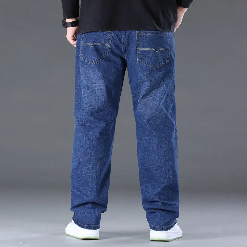 10XL Men's Classic Jeans Man Pants Oversize Plus Size FASHION JEAN Wide Leg Trousers Baggy Clothes Clothing Cargo Male Mens Slim 3