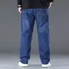 10XL Men's Classic Jeans Man Pants Oversize Plus Size FASHION JEAN Wide Leg Trousers Baggy Clothes Clothing Cargo Male Mens Slim 3