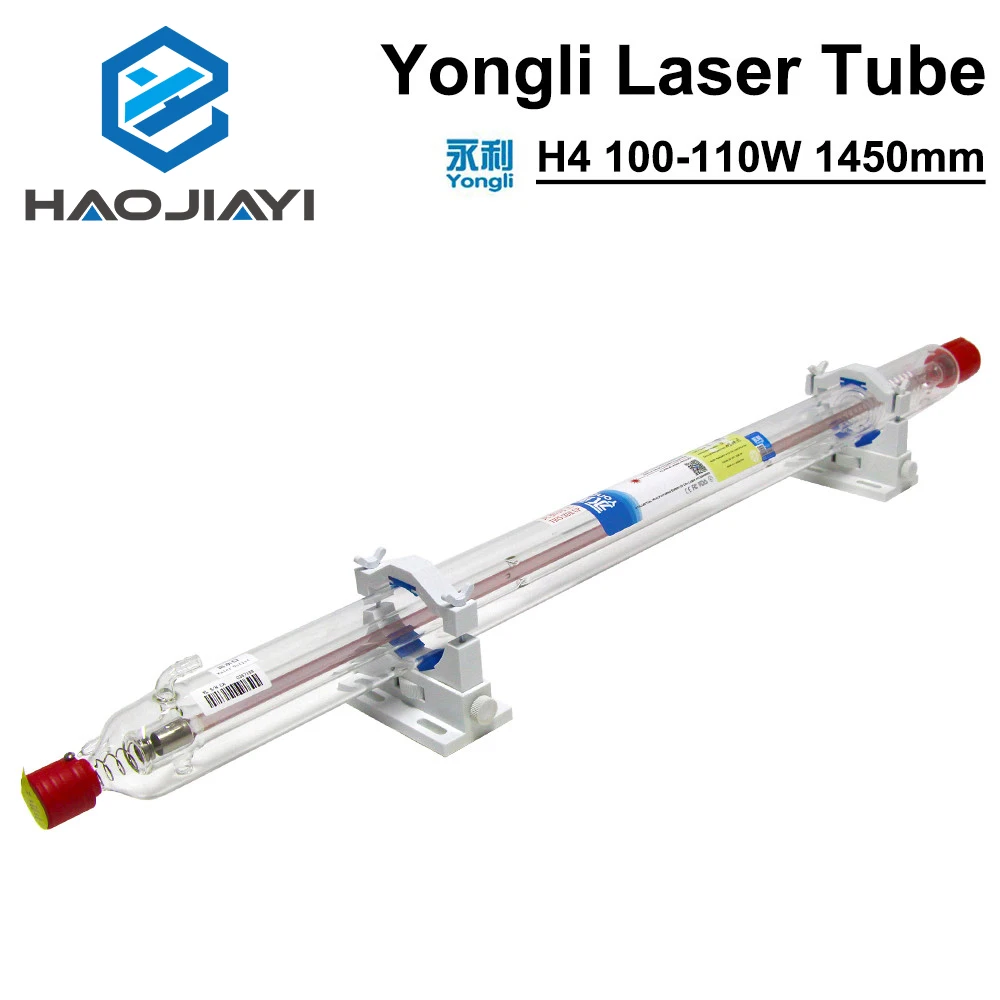 

Лазерная трубка HAOJIAYI Yongli H4 100-110 Вт Длина 1450 диаметр 60 мм деревянная коробка для лазерного гравировального станка CO2