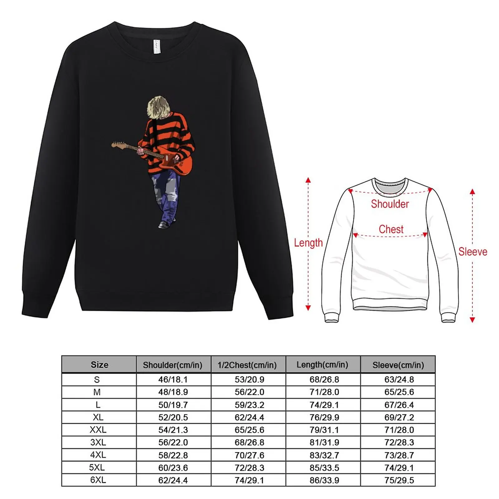 New Stripey Kurt Sweatshirt anime clothing tracksuit men oversize sweatshirt