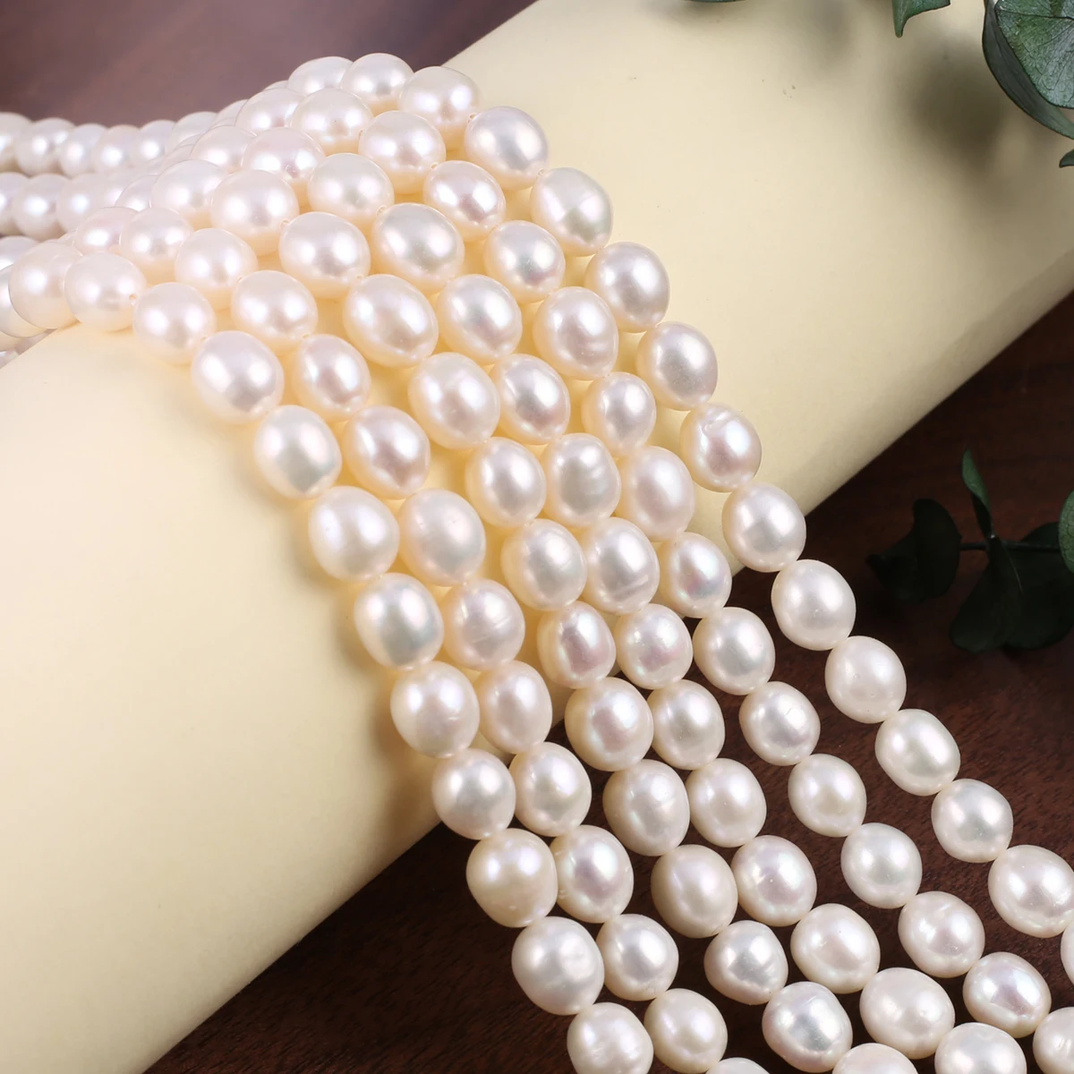 

100% Natural Pearl Beads High Quality White Pearl Loose Spacer Beaded for Women Making DIY Jewerly Bracelet Necklace 7-8mm