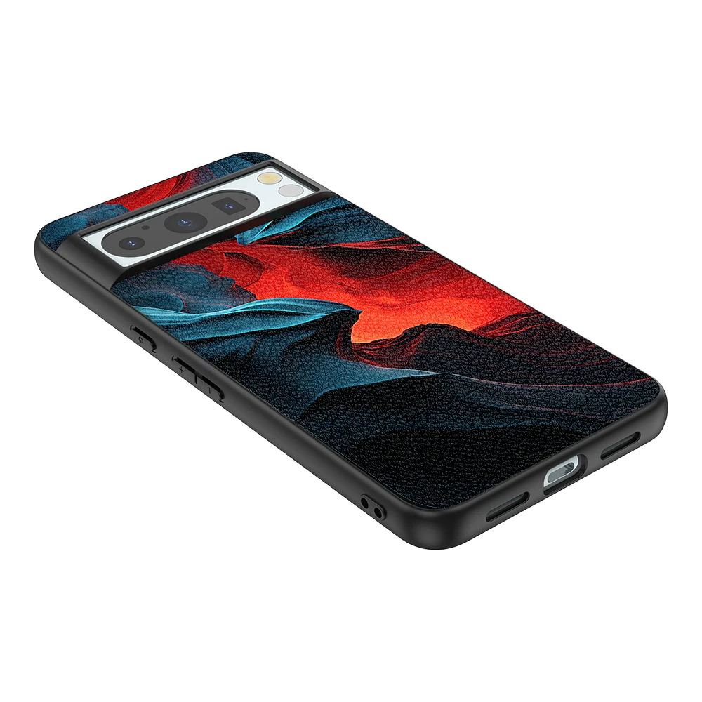 Back Cover Leather Case for Google Pixel 4 XL 4A 5 5A 5G 6 Pro 6A 7 Pro 7A 8 Pro 8A High Quality with Red Black Line Image Print - Image 4