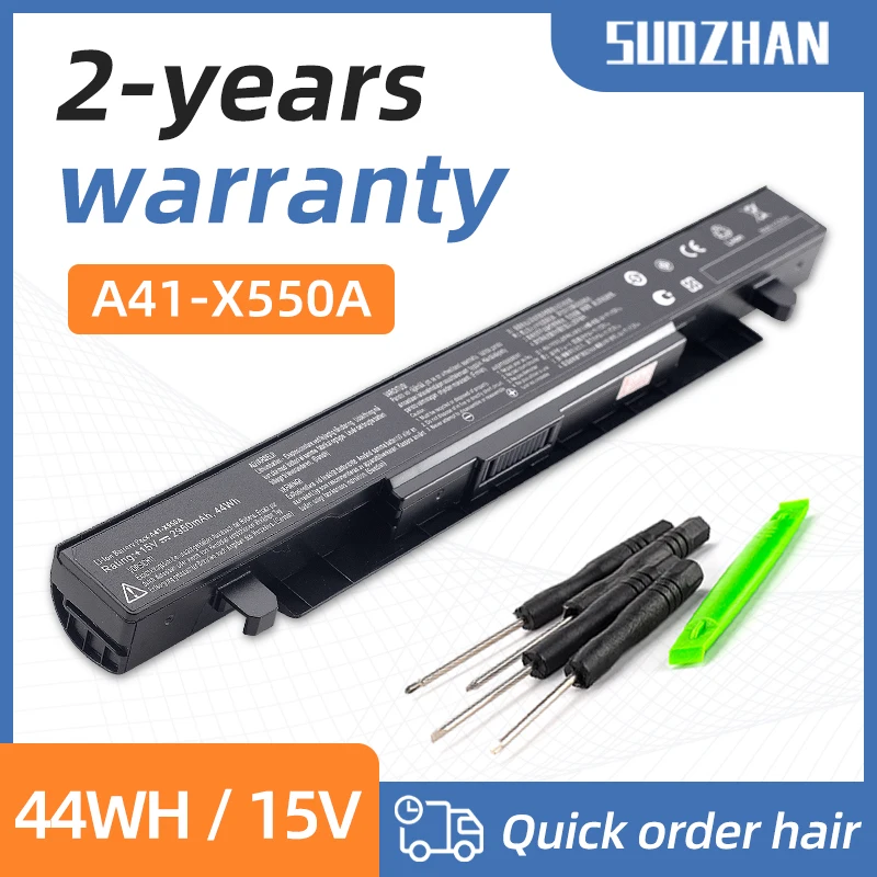 SUOZHANX550AA41X550AA41X550LaptopBatteryForASUSX550X550A