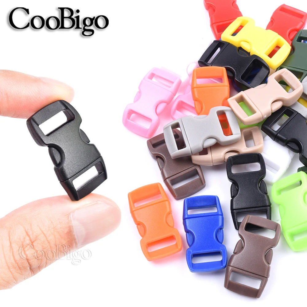 Paracord Bracelet Buckle Clip 12pcs Side Release Buckles for Jewelry Making Outdoor Sport Wristband DIY Craft Accessories 10mm
