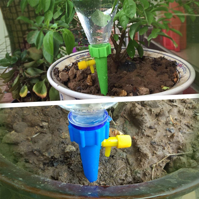 Drip Irrigation Spike Automatic Drip Irrigation System Self Watering Spike for Flower Plants Greenhouse Garden Adjustable Auto Water Dripper Device
