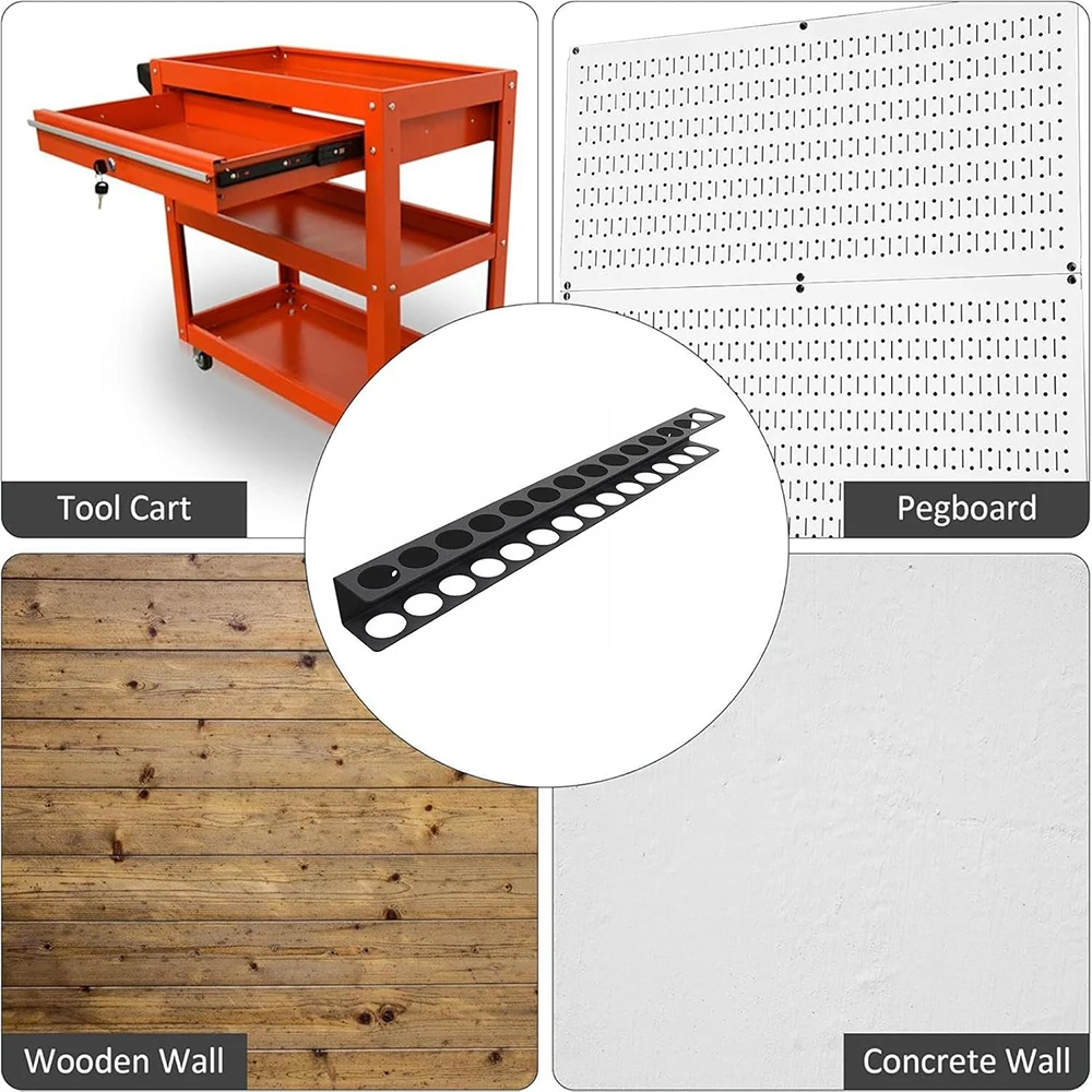 Wall Mount metal Wrench Screwdriver Organizer Rail Rack Storage Holder Garage Workshops Hardware Tool Display Hanger