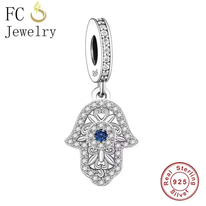 

FC Jewelry Fit Original Pan Charms Bracelet 925 Sterling Silver Good Luck Hasma Hand Evil Eye Bead For Making Women Berloque DIY