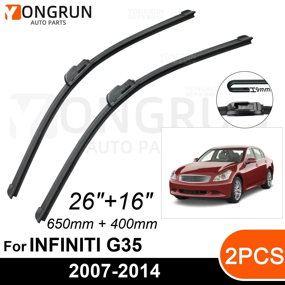 

Щетки стеклоочистителя для INFINITI G35 2007-2014, 26 + 16 дюймов