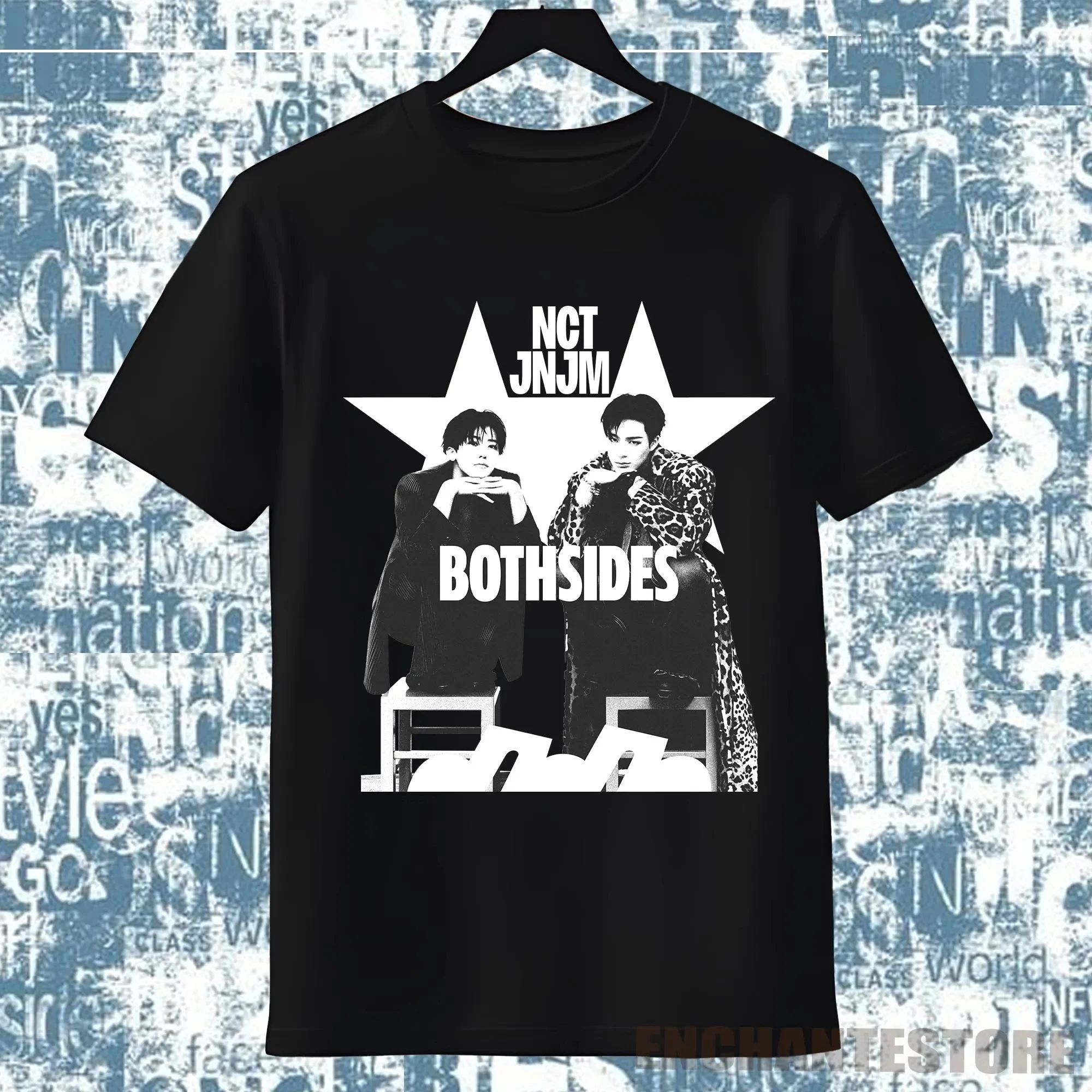 NCT JNJM BOTH SIDES Album Grafik-T-Shirt Unisex Kpop Fan Casual Kurzarm Offizieller Stil Fan-Merch Streetwear Oberteile
