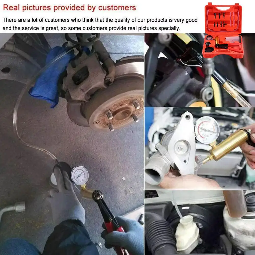 Aluminum Car Brake Fluid Bleeder Kit Manual Vacuum Pump