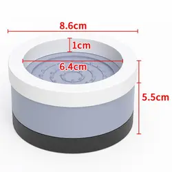 Adjustable Non-Slip Furniture Risers with Shockproof and Anti-Vibration Pads (Grey-8.6x8.6x5.5cm)
