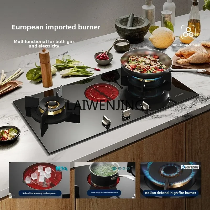 MJY large suction ultra-thin top side double suction stove range hood gas stove combination 4