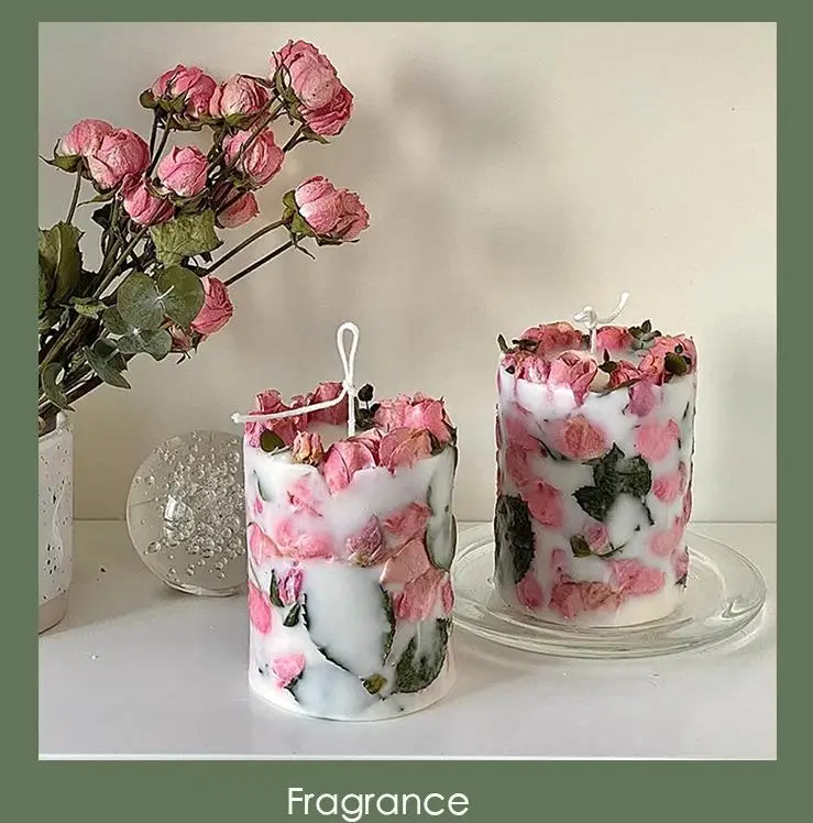 Dry rose scented candle set, niche high-end wedding gift box for newlyweds