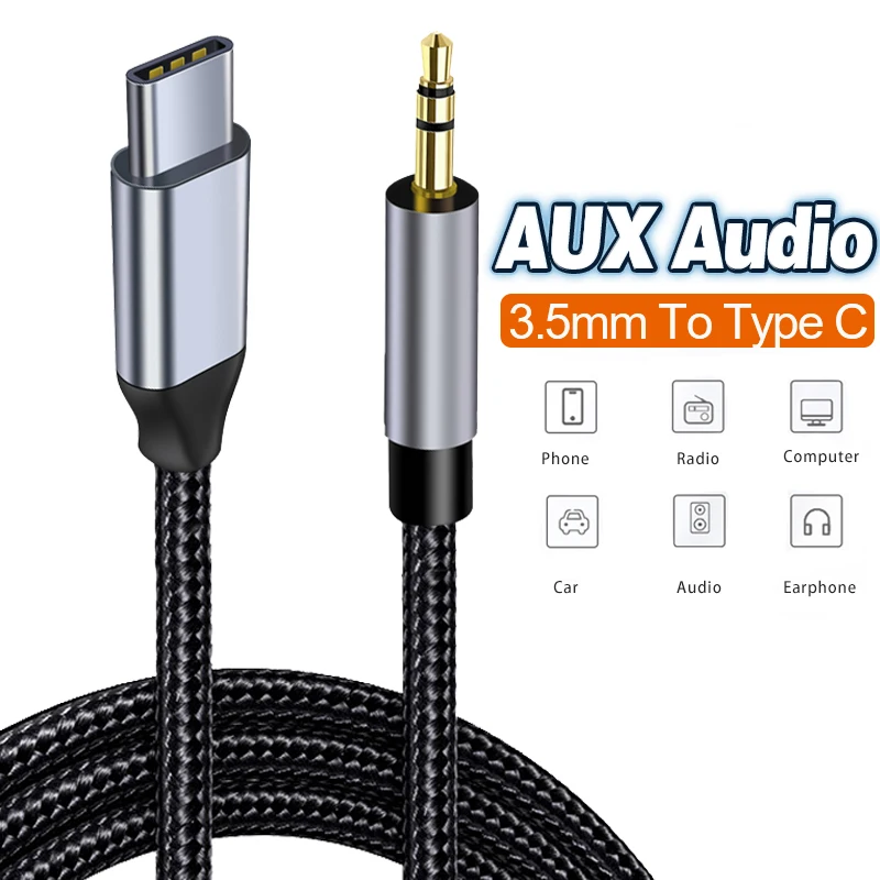 Кабель Aux с USB C на 3
