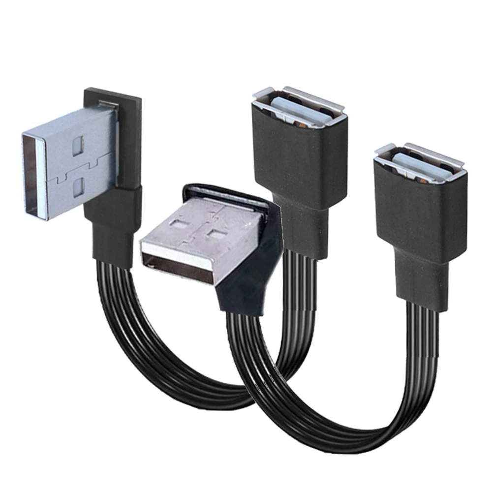 

5CM-3M USB 2.0 A Male to Female 90 Angled Extension Adaptor cable USB2.0 male to male/female right/left/down/up Black cable cord