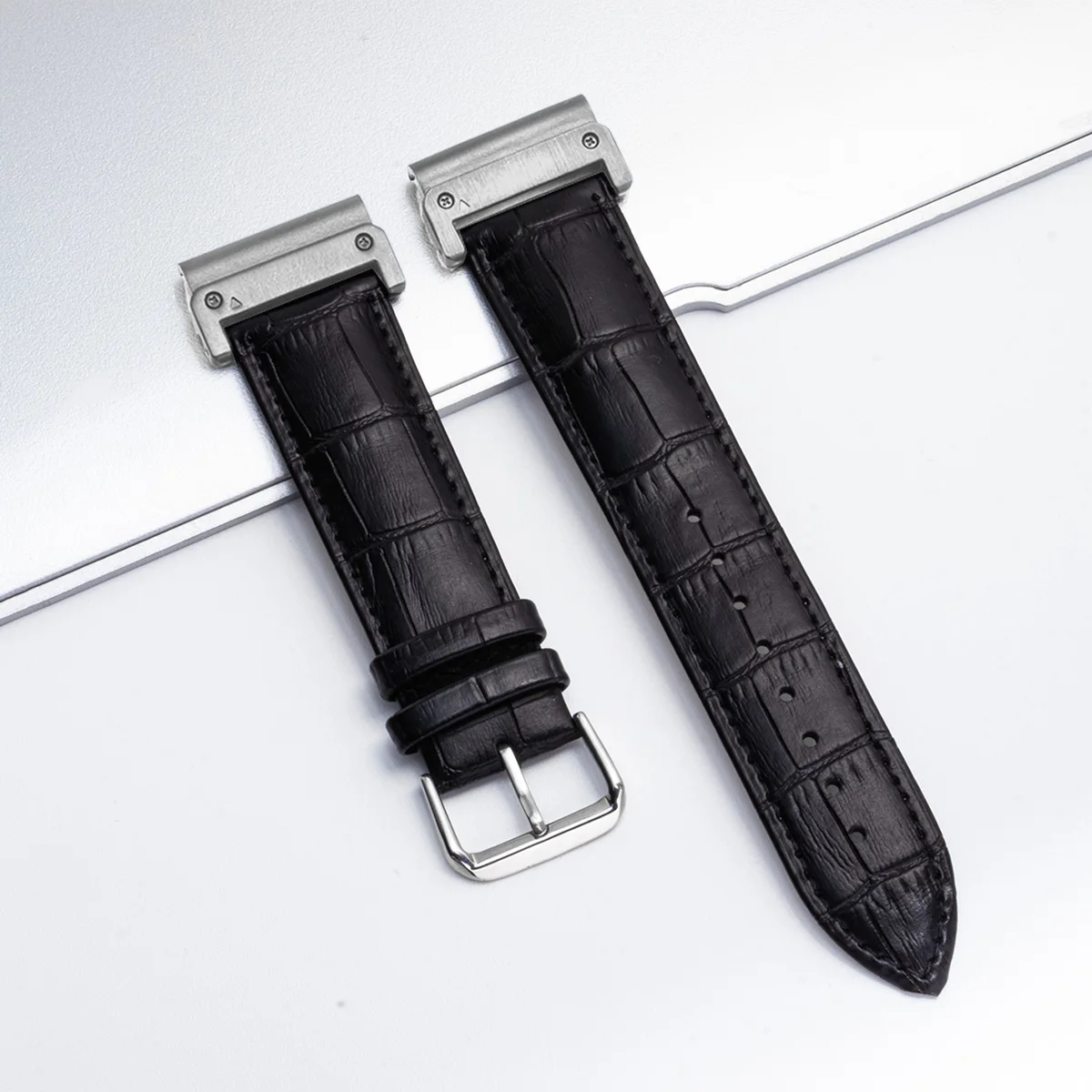 Premium Leather Strap for Garmin Smartwatch - Quick Fit Bracelet