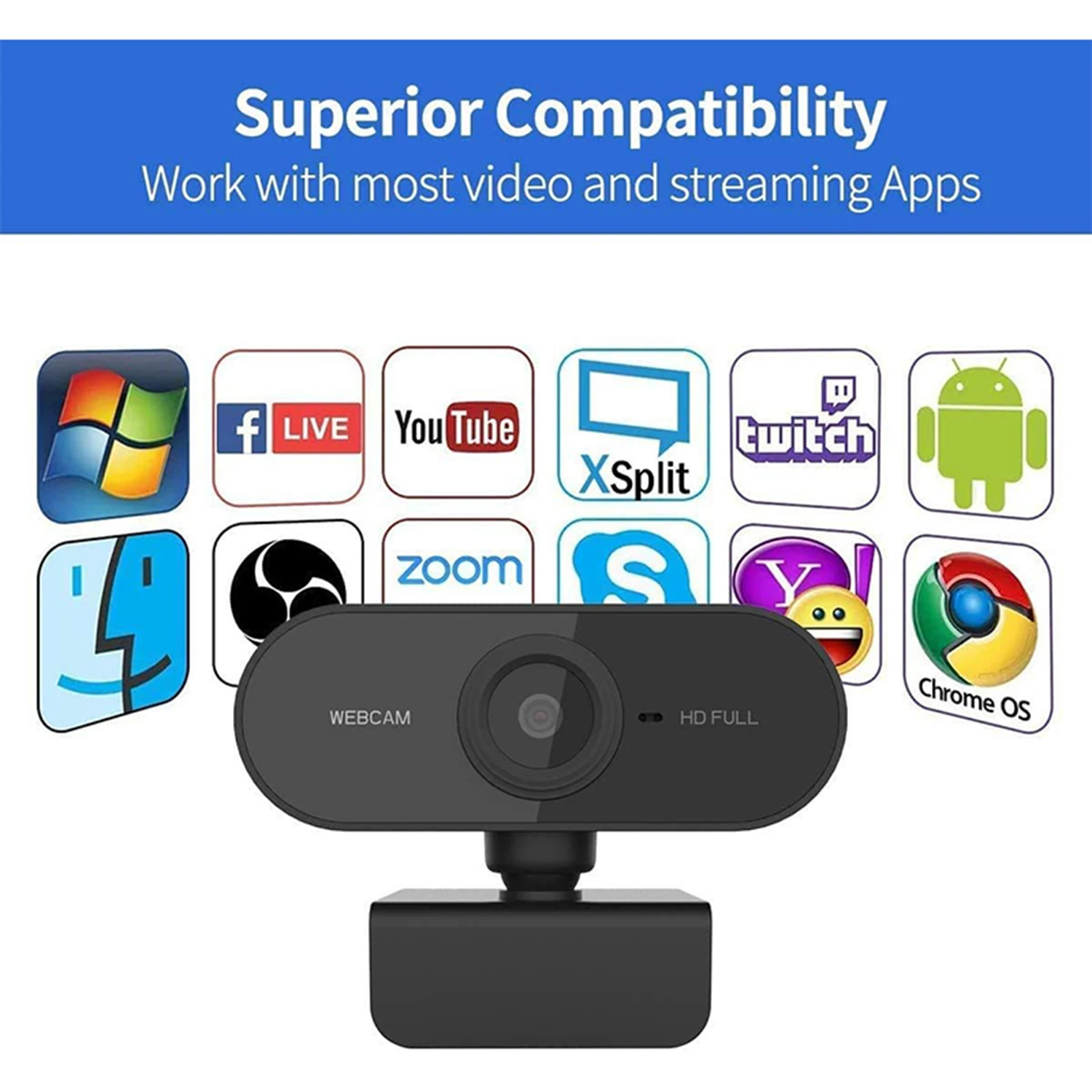 Webcam with Microphone HD 1080P Web Camera Autofocus USB Computer Camera for Streaming/ Video Call/Conference Smart Cam 12 Webcam with Microphone HD 1080P Web Camera Autofocus USB Computer Camera for Streaming/ Video Call/Conference Smart Cam 6