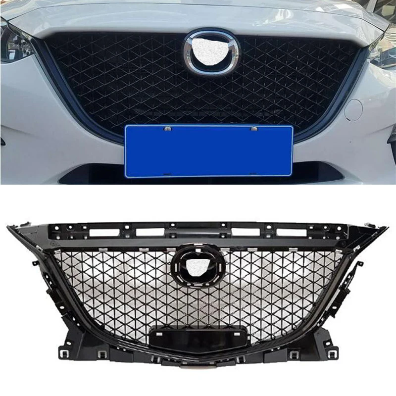 

For OLD Mazda 3 Car Grille Front Bumper Grille Upper Grill Cover Protector ABS Plastic Mazda3 Axela Accessories 2014 2015 2016