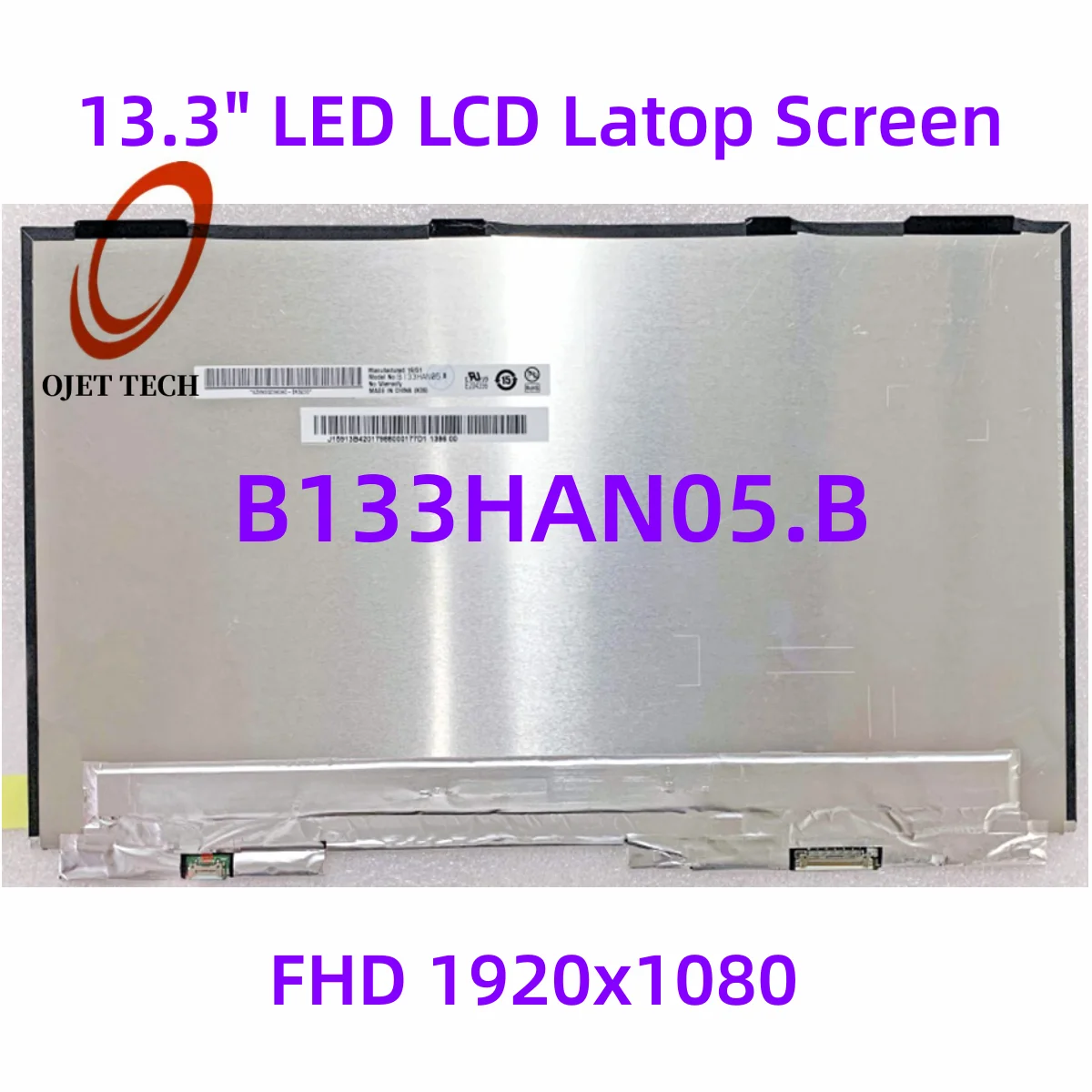 

13.3" LED LCD Screen B133HAN05.B Fit LQ133M1JW31 For Dell XPS 13 9380 9305 FHD 1920x1080 Non-touch 30pins Display Replacement