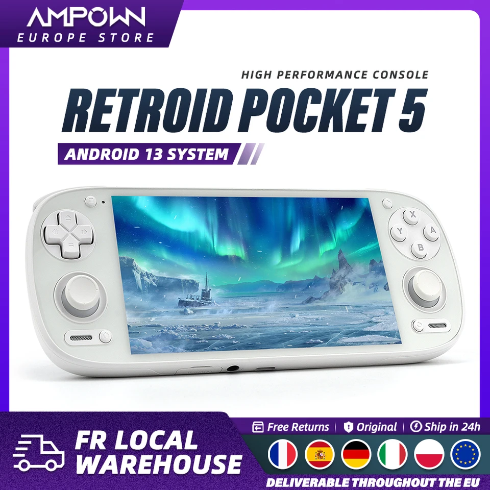 Retroid Pocket 5 Handheld Game Console 5.5'' AMOLED Screen
