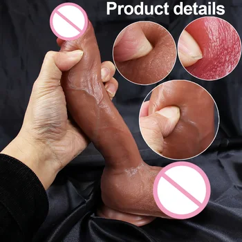 XXL Big Realistic Dildo Soft Silicone Penis Skin Feel Cock Female Masturbator Anal Plug Adultos Sex Toys Strapon Dick for Women 3