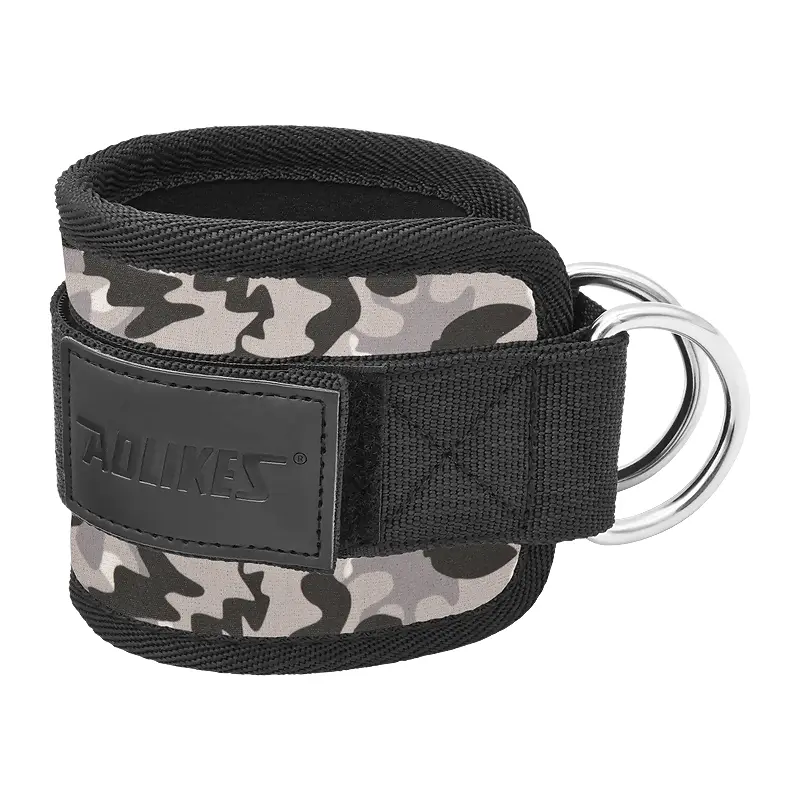 Adjustable Wrist & Ankle Cuffs - Neoprene Padded Straps With D-Ring For Cable Exercises