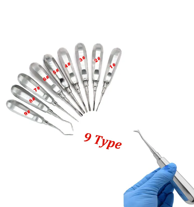 

Straight Curved Dental Root Lift Elevator Cryer Stump Apical Elevator Dentist Surgical Tooth Extraction Forcep Stainless Steel