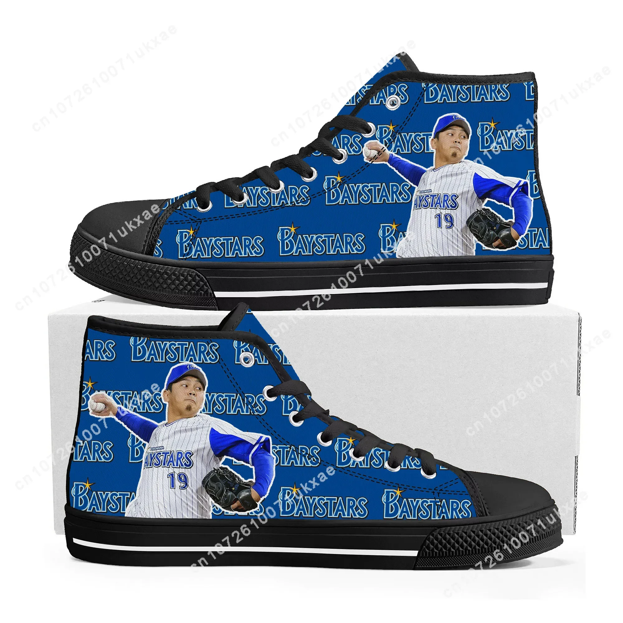 ベイスターズ Yokohama BayStars baseball High Top Sneakers Mens Womens Teenager Canvas High Quality Sneaker Casual Custom Made Shoes