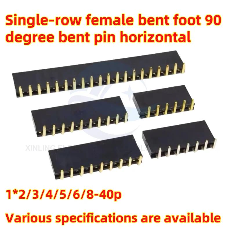 1/5/10pcs Single bend busbar 2.54mm Bent pin busbar connector 90 ...