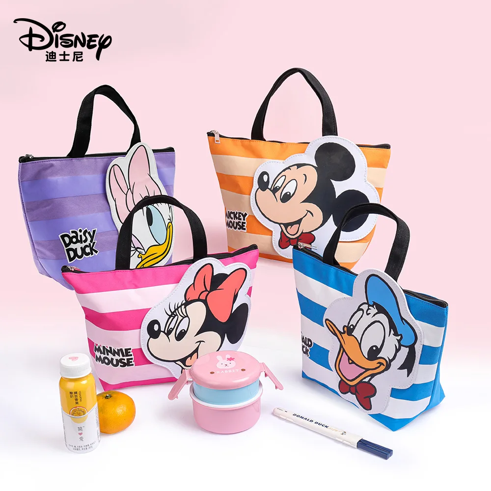 

Hot Disney Cute Mickey Mouse Tote Bags Anime Action Figures Canvas Handbags Large Capacity Shopping Bags Girls Gifts Handbag