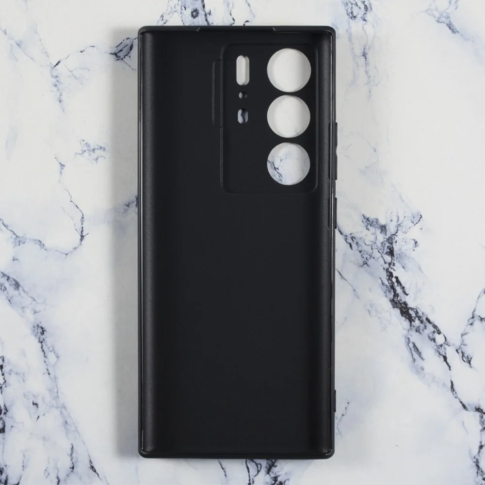 Premium Black Soft Silicone Phone Case - Durable TPU Protective Cover, 6.8 Inch