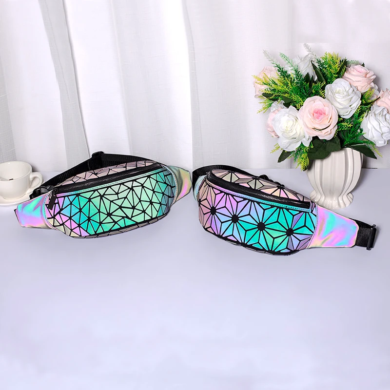 DIOMO 2022 Fanny Packs  㸮  Luminous Holographic Traveling Bum Bag