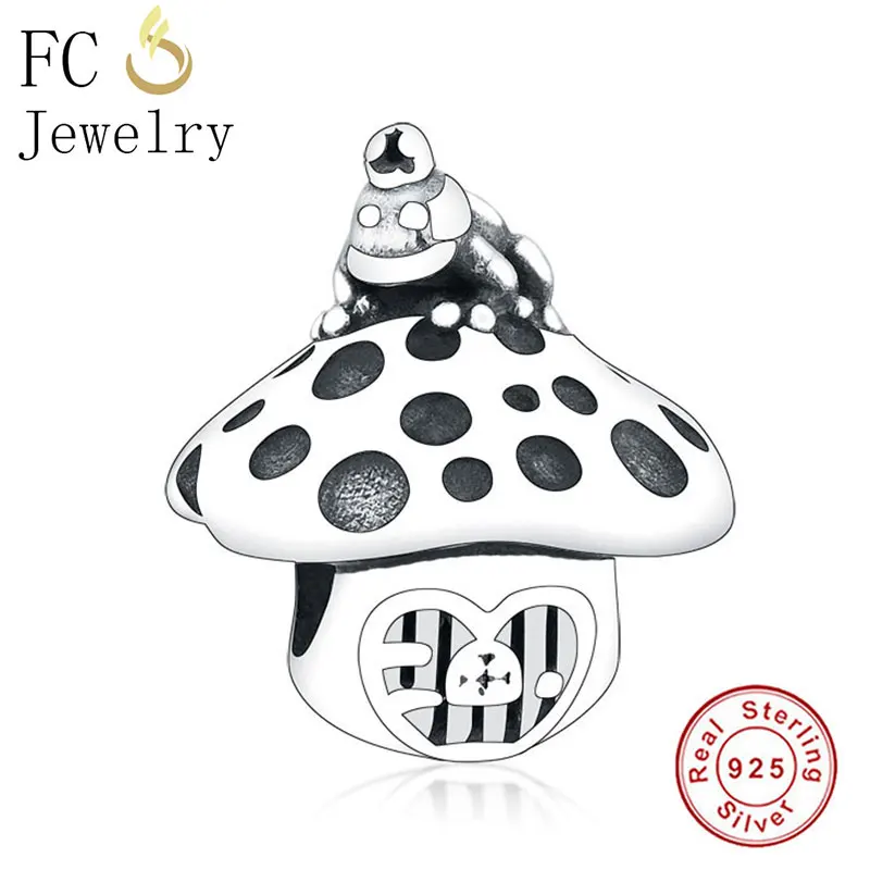 

FC Jewelry Fit Original Pan Charms Bracelet Real 925 Silver Mushroom Treasure Wood Window Frog Bead Making Travel Berloque