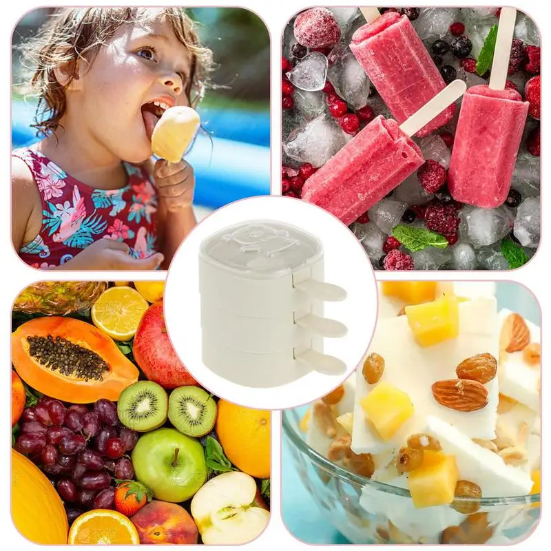 Creative Popsicle Mold Multi-layer Cat Paw Ice Cream Mould Quick Release Easy Clean Ice Mold Summer Popsicles Silicone