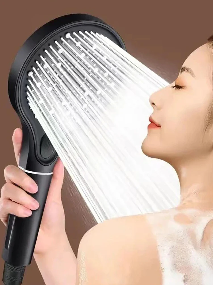 

New 3 Modes Adjustable Shower Head with Filter Care Skin High Pressure Water Saving Nozzle Showerhead Bathroom Accessories