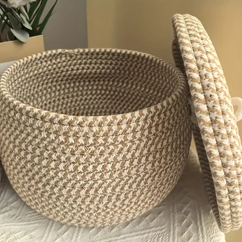 Bohemian Storage Basket with Lid 1