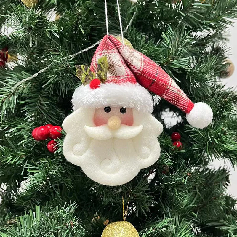 1-10PCS Christmas Tree Hanging Ornaments Decorations Santa Claus Ornaments for Christmas Tree Wall Door Holiday Party Decor